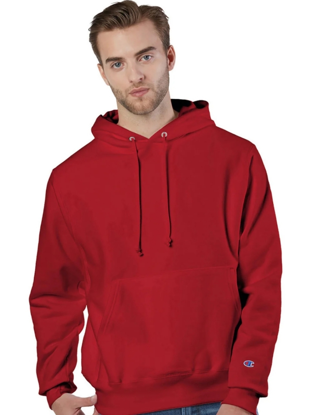 Champion Men's Shrink Resistant Hooded Pullover Sweatshirt Pouch Pocket 2xl - Picture 2 of 8
